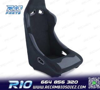 ASIENTO BAQUET UNIVERSAL ALCANTARA NEGRO LOOK POLE POSITION