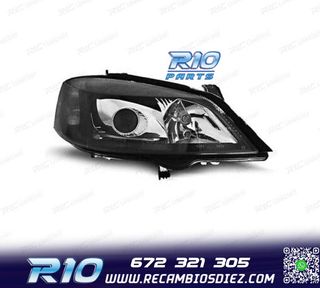 FAROS OPEL ASTRA G 97-04 LUPA FONDO NEGRO
