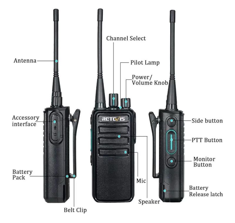Walkie Talkie Retevis RB629 PMR446 Nuevos 2 uds afbeelding 2