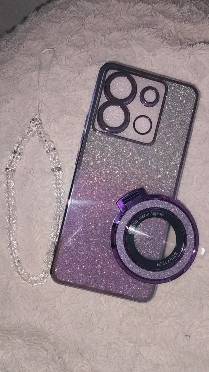Funda Poco X6 5G Blanca con Borde Dorado afbeelding 2
