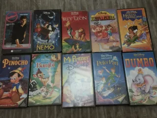 Lote 9 Películas VHS Disney Clásicos Español
