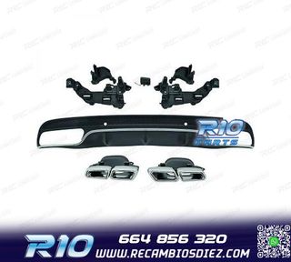 DIFUSOR MERCEDES CLASE C W205 SEDAN 14-18 LOOK AMG C63 SEDAN