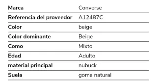 Zapatillas Converse Unisex Beige/Marrón