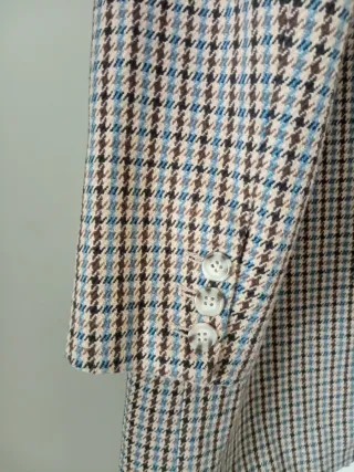 Abrigo oversize cuadros Pull&Bear