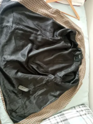 Abrigo oversize cuadros Pull&Bear