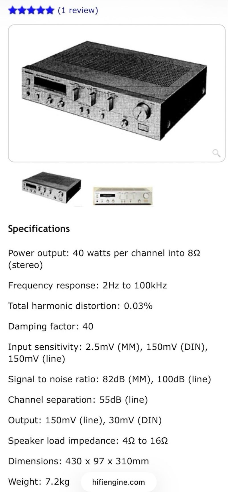 AMPLIFICADOR TECHNICS Y SINTONIZADOR NAD afbeelding 5