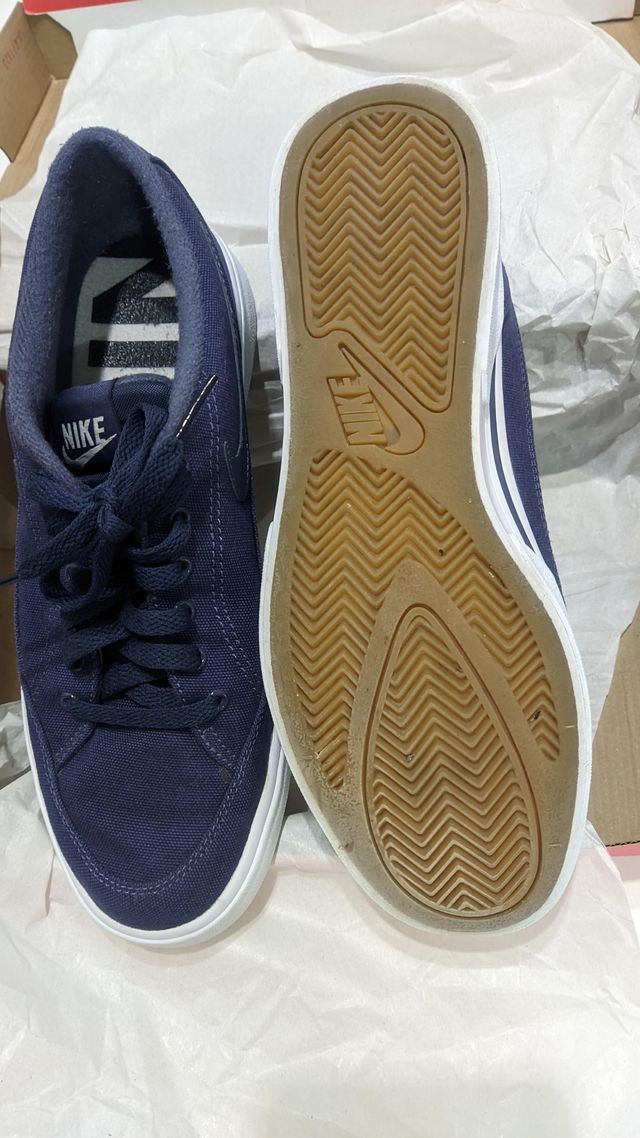 Zapatillas Nike Lona Azul Marino n 40. Nuevas
