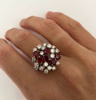 Conjunto Oro 18k Diamantes y Rubíes