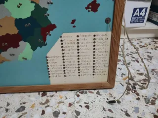 Mapa educativo España vintage