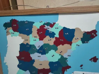 Mapa educativo España vintage
