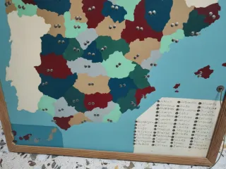 Mapa educativo España vintage