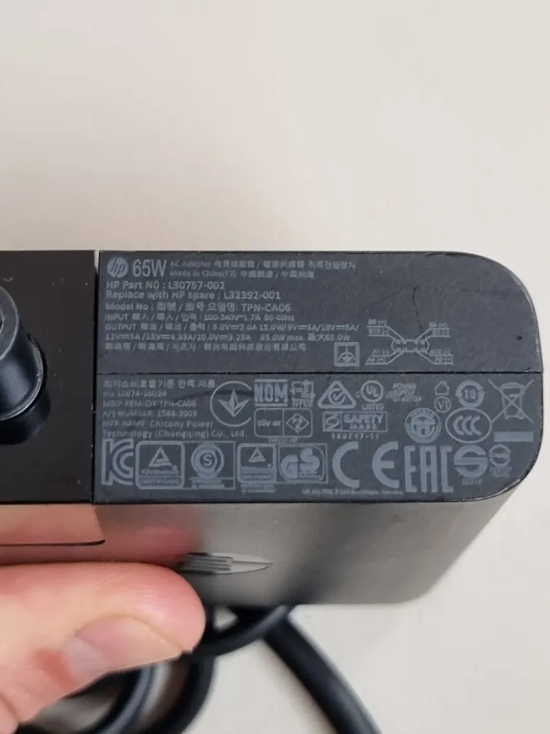 Cargador HP 65W USB-C Original afbeelding 2