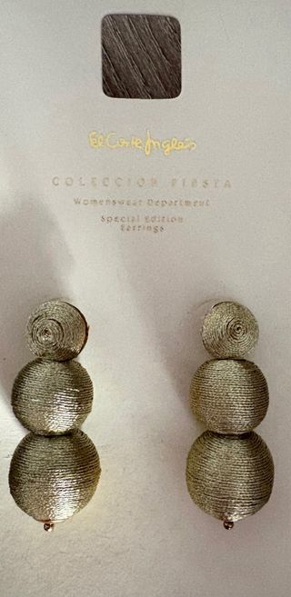 Pendientes largos dorados El Corte Inglés