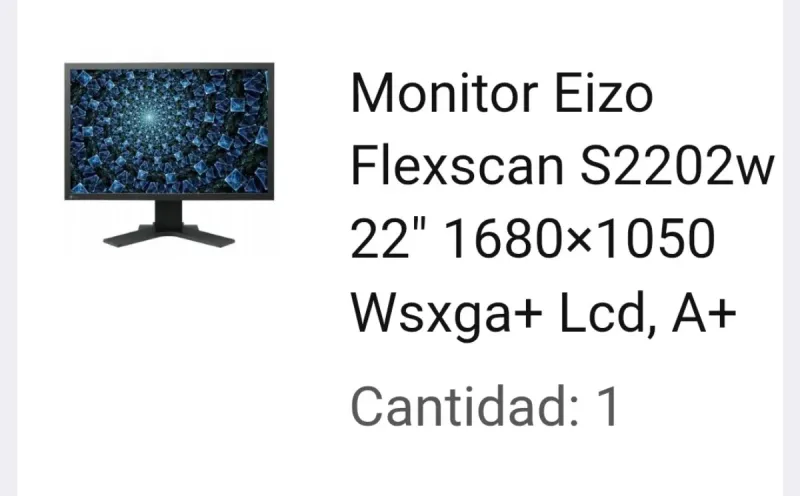 Monitor Eizo Flexscan S2202w 22 WSXGA+ afbeelding 2
