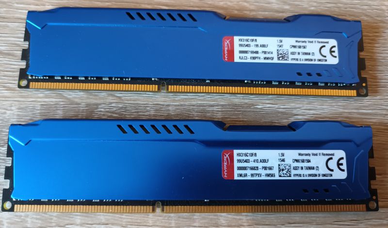 2x8GB Kingston HyperX Fury DDR3 RAM afbeelding 2