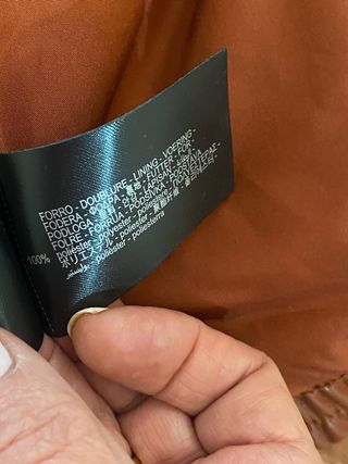 Chaqueta Zara Piel Granate Talla M