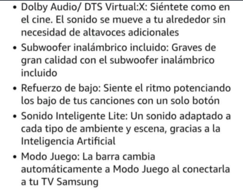 Barra Sonido Samsung HW-B550/ZF Negra afbeelding 3
