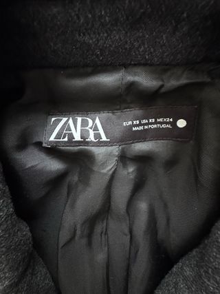 Abrigo mezcla lana oversize Zara gris