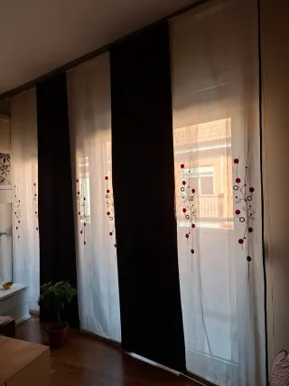 Panel japonés con riel