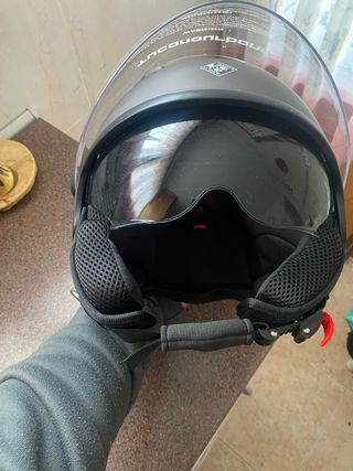 Casco Moto Scooter Negro Nuevo Caja