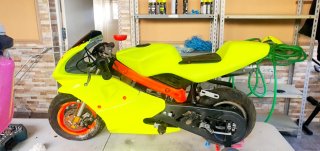 Gasolina Minimoto Infantil Verde y Naranja