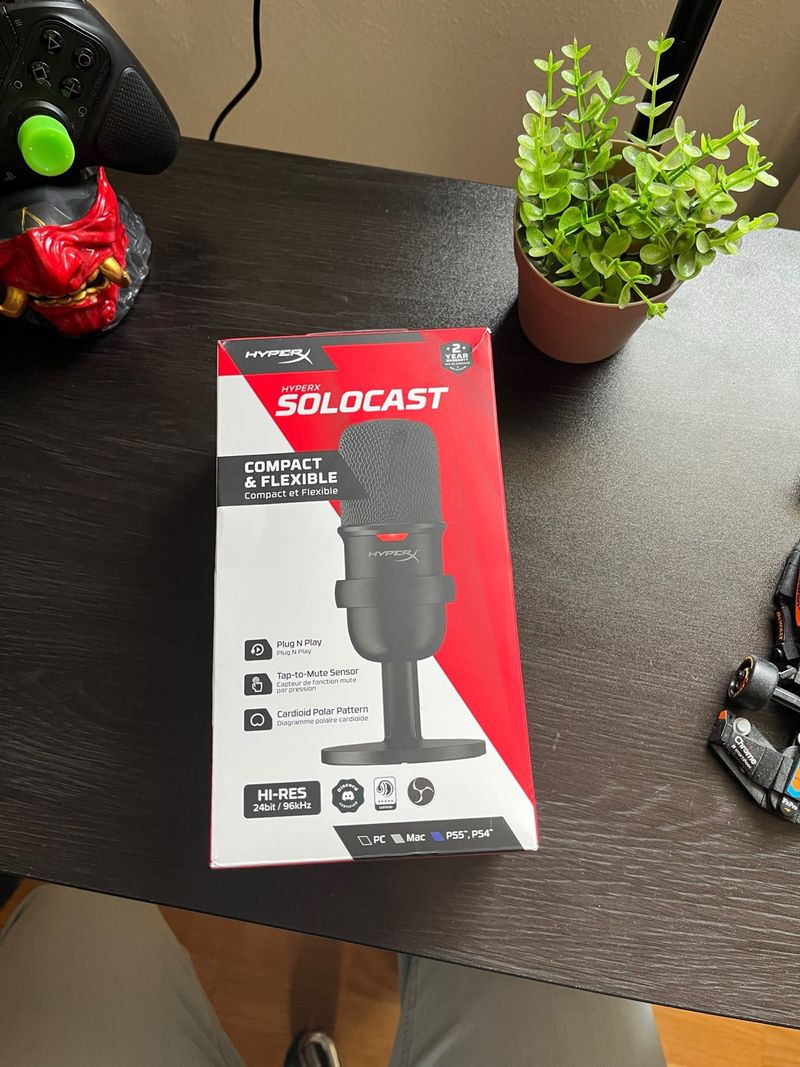 Micrófono HyperX SoloCast Compacto Negro