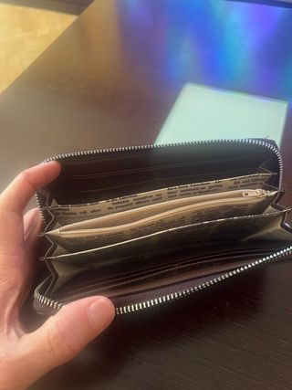 Cartera piel  vintage  cebra