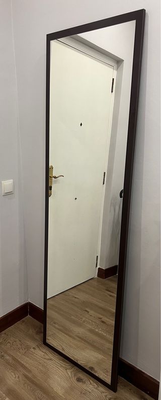 Espejo de pared madera y cristal