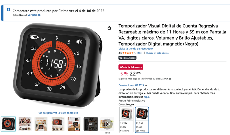 MeesMeek Temporizador Visual Digital afbeelding 8