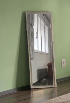 Espejo de vestidor pared lacado blanco