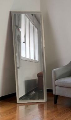 Espejo de vestidor pared lacado blanco