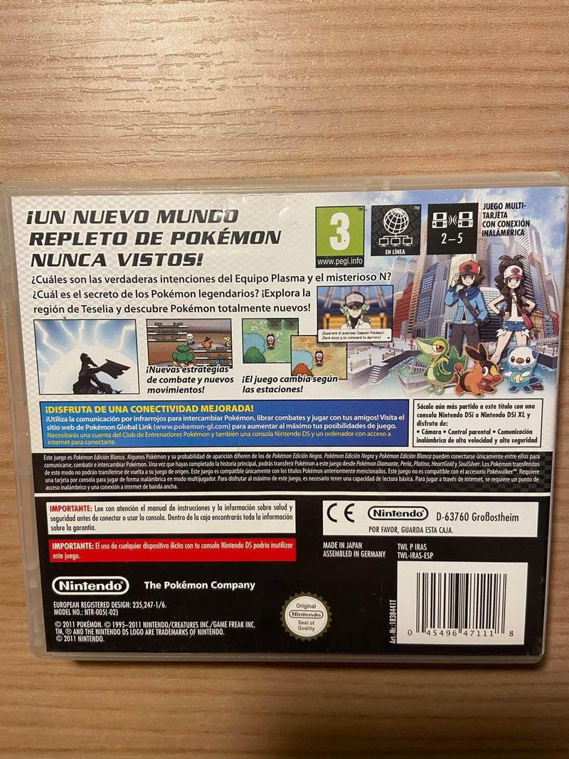 Nintendo DS Pokemon Edición Blanca completo afbeelding 2