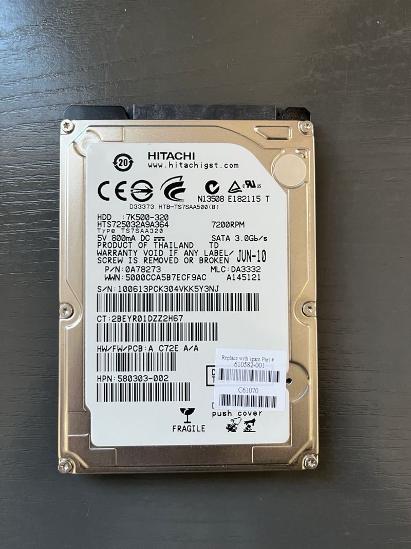 Disco Duro Hitachi 320GB SATA 3.0 7200RPM