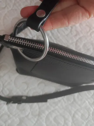 Bolso Bimba y Lola Negro Piel Texturizada