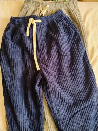 Pantalones KURO japoneses azul y gris