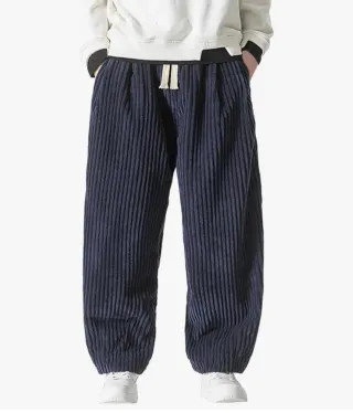 Pantalones KURO japoneses azul y gris