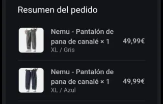 Pantalones KURO japoneses azul y gris