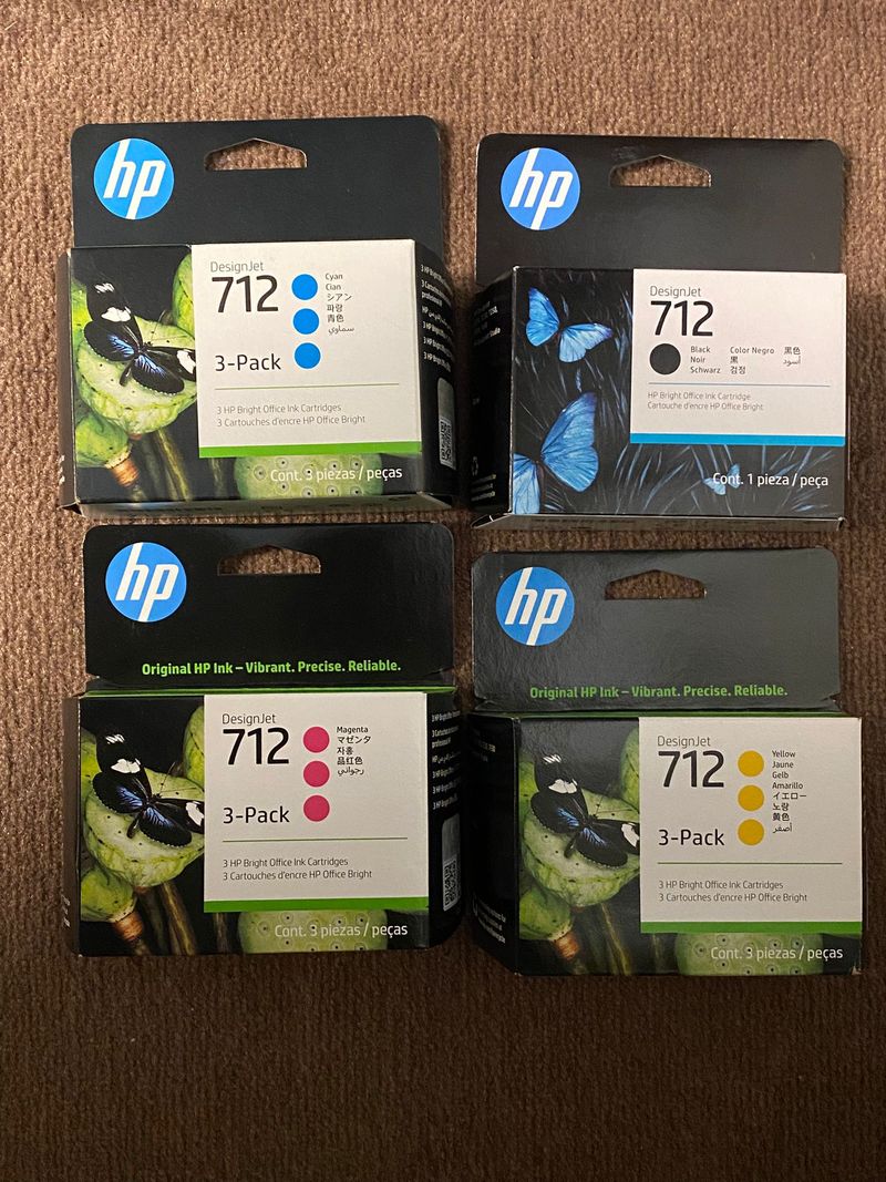 Cartuchos HP Designjet 712 - 4 paquetes