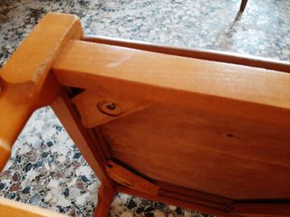 2 Sedie Legno Massello Similpelle Marrone