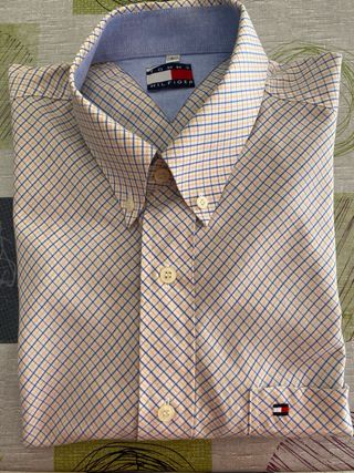 Camisa Tommy Hilfiger Cuadros Azul Talla L
