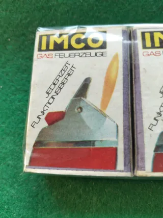 3 Cajas de cerillas IMCO Gas Feuerzeuge