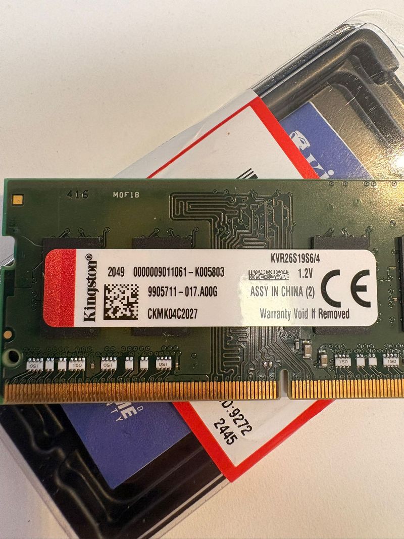 RAM 4GB DDR4 2666 SODIMM Kingston KVR26S19S6/4 afbeelding 3