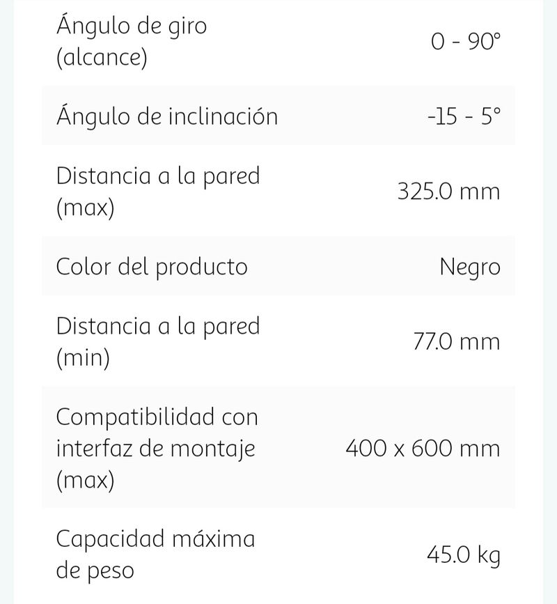 Soporte pared tv nuevo a estrenar afbeelding 2