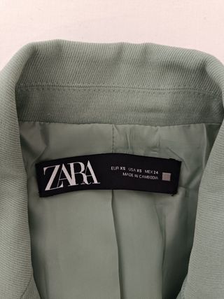 Blazer verde menta Zara