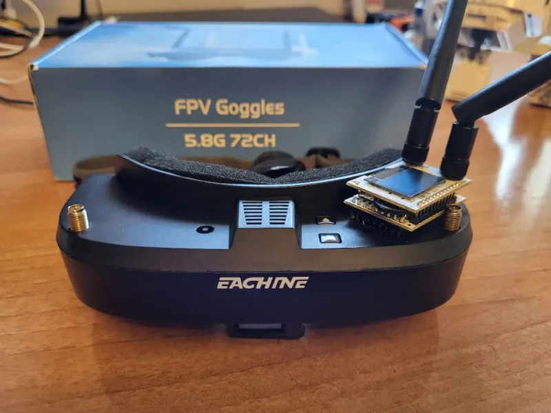 Gafas FPV Eachine EV100 + pro58 diversity afbeelding 2