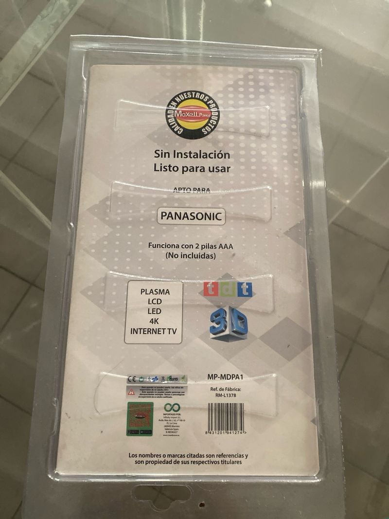 Mando a distancia Maxell MP-MDPA1 nuevo afbeelding 2