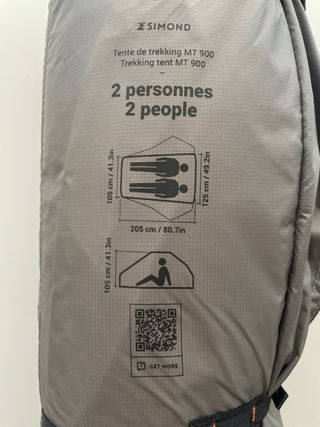 Tienda de campaña Simond MT 900 para 2 Personas.