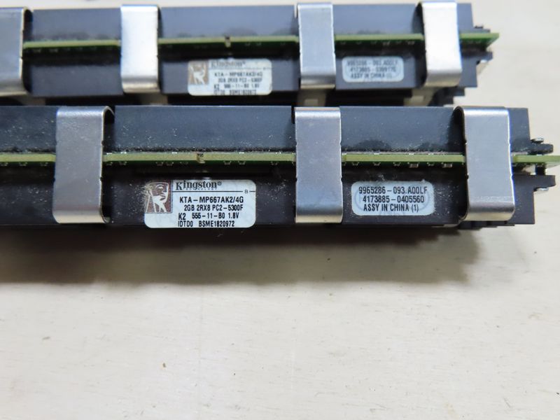 2x Kingston RAM 2GB DDR2 PC2-5300F afbeelding 2