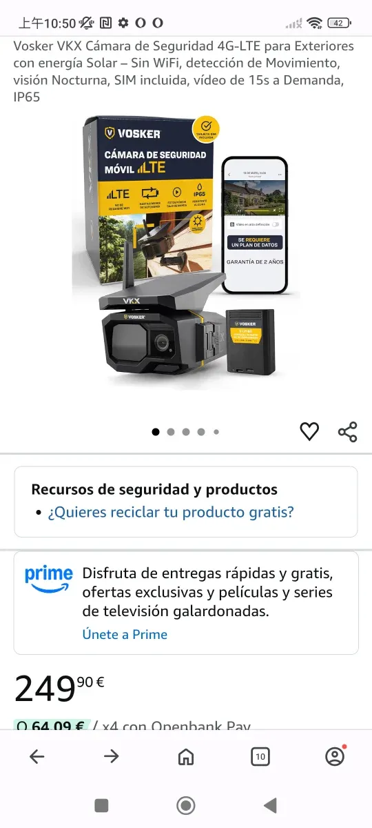 Cámara Seguridad Vosker 4G-LTE Exterior afbeelding 7