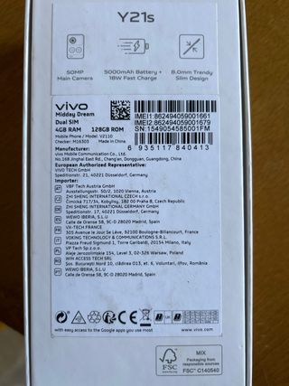Telefono Vivo 4GB RAM